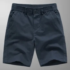 Clearance OUKU Men's Dress Shorts Work Shorts Golf Shorts Pocket Plain Comfort Breathable Knee Length Outdoor Business Sports Casual Black Blue