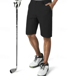 Hot OUKU Men's Dress Shorts Work Shorts Golf Shorts Zipper Pocket Plain Breathable Soft Casual Weekend Fashion Streetwear Black Light Grey Micro-elastic
