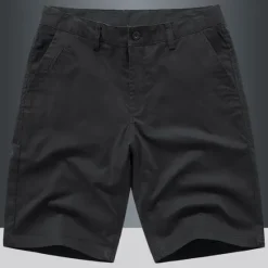 Clearance OUKU Men's Dress Shorts Work Shorts Golf Shorts Pocket Plain Comfort Breathable Knee Length Outdoor Business Sports Casual Black White