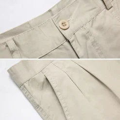 Best OUKU Men's Dress Shorts Work Shorts Golf Shorts Pocket Plain Comfort Breathable Knee Length Outdoor Business Sports Casual Black Khaki