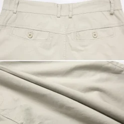 Best OUKU Men's Dress Shorts Work Shorts Golf Shorts Pocket Plain Comfort Breathable Knee Length Outdoor Business Sports Casual Black Khaki