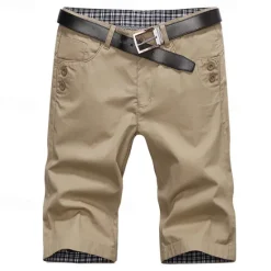 Online OUKU Men's Dress Shorts Work Shorts Golf Shorts Pocket Plain Comfort Breathable Knee Length Outdoor Business Sports Casual Black Wine