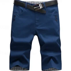 Online OUKU Men's Dress Shorts Work Shorts Golf Shorts Pocket Plain Comfort Breathable Knee Length Outdoor Business Sports Casual Black Wine