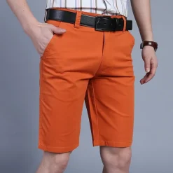 OUKU Men's Dress Shorts Work Shorts Golf Shorts Pocket Plain Comfort Breathable Knee Length Outdoor Business Sports Casual Army Green Blue