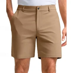 New OUKU Men's Dress Shorts Work Shorts Golf Shorts Pocket Plain Comfort Breathable Knee Length Outdoor Business Sports Casual Black White