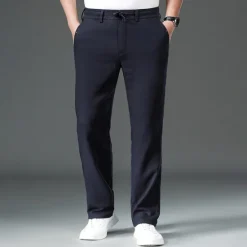 Discount OUKU Men's Easy Care Cotton Linen Athletic Pants Active Pants Trousers Drawstring Elastic Drawstring Waist Solid Color Wearable Full Length Formal Wedding Outdoor Elegant Vacation Light Khaki Black Micro-e