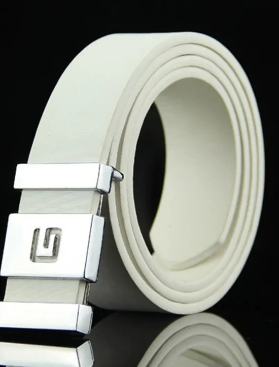 Outlet OUKU Men's Faux Leather Belt Casual Belt Black Blue Faux Leather leatherette Fashion Party Work Solid Color Office / Career Daily Wear