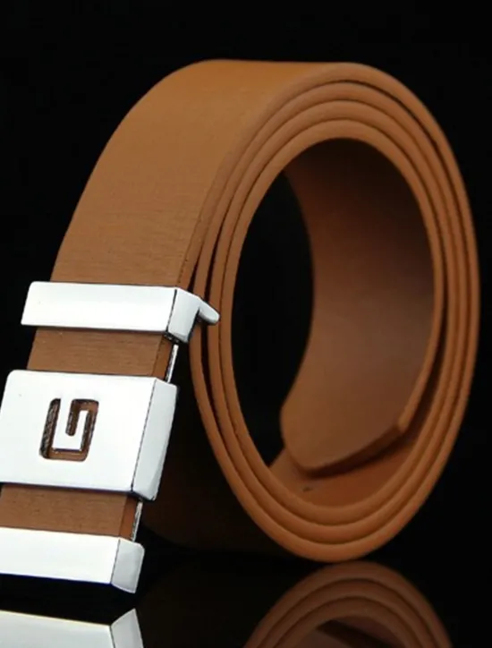 Outlet OUKU Men's Faux Leather Belt Casual Belt Black Blue Faux Leather leatherette Fashion Party Work Solid Color Office / Career Daily Wear