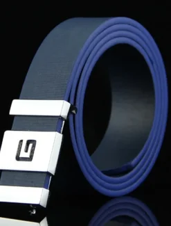 Outlet OUKU Men's Faux Leather Belt Casual Belt Black Blue Faux Leather leatherette Fashion Party Work Solid Color Office / Career Daily Wear