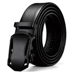 New OUKU Men's Faux Leather Belt Dress Belt Ratchet Belt Casual Belt Box Buckle Black Navy Blue Faux Leather Fashion Business Formal Party Work Daily