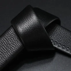 New OUKU Men's Faux Leather Belt Dress Belt Ratchet Belt Casual Belt Box Buckle Black Navy Blue Faux Leather Fashion Business Formal Party Work Daily