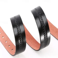 Outlet OUKU Men's Faux Leather Belt PU Belt Black Camel Alloy Plain Daily Wear Going out Weekend