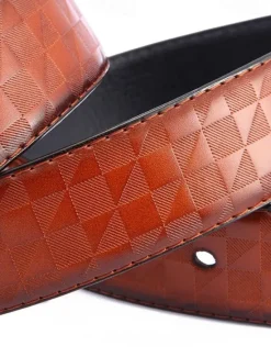 Discount OUKU Men's Faux Leather Belt PU Belt Camel Alloy Plain Daily Wear Going out Weekend Black