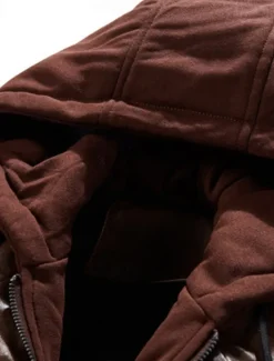 Online OUKU Men's Faux Leather Jacket Biker Jacket Red Leather Jacket Daily Vacation Windproof Warm Splice Fall & Winter Plain Fashion Classic Hooded Regular Faux Leather Black Wine Khaki Dark Gray Coffee Jacket