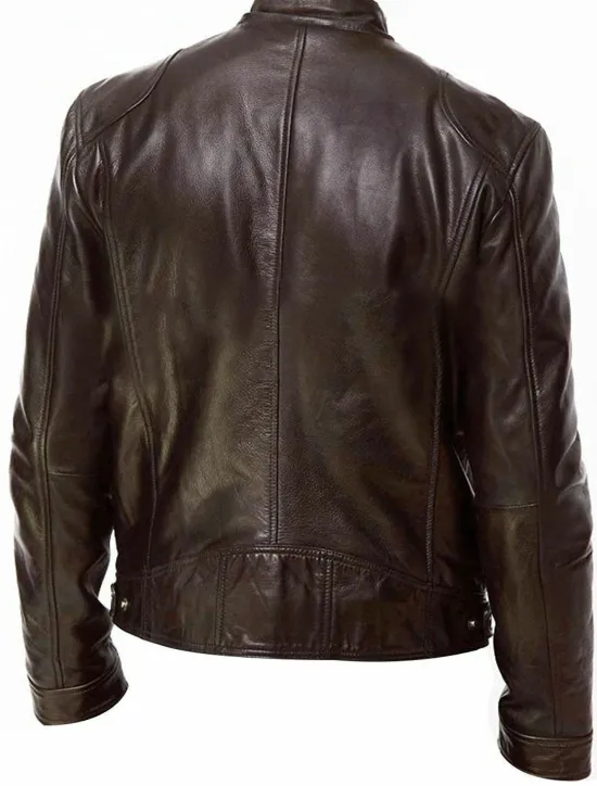 Outlet OUKU Men's Faux Leather Jacket Transition Jacket Biker Jacket Motorcycle Jacket Daily Thermal Warm Rain Waterproof Fall & Winter Solid Colored Stand Collar Regular Regular Fit Silver Black White Yellow