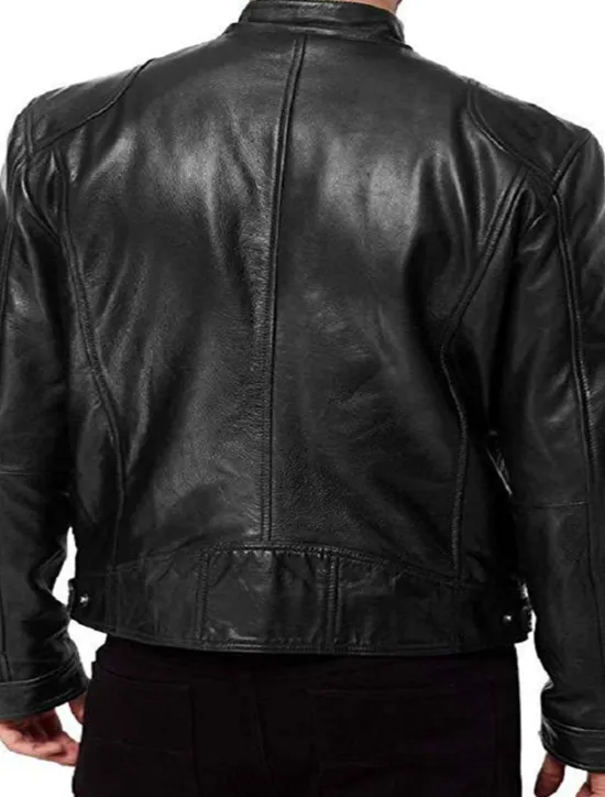 Outlet OUKU Men's Faux Leather Jacket Transition Jacket Biker Jacket Motorcycle Jacket Daily Thermal Warm Rain Waterproof Fall & Winter Solid Colored Stand Collar Regular Regular Fit Silver Black White Yellow
