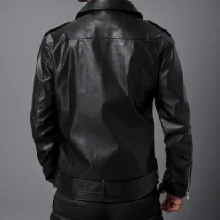 Hot OUKU Men's Faux Leather Jacket Biker Jacket Red Leather Jacket Athleisure Daily Wear Buckle All Seasons Solid / Plain Color Punk Fashion Casual Lapel Regular Faux Leather Black Red Jacket