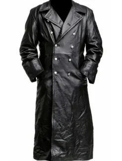 Outlet OUKU Men's Faux Leather Jacket Winter Coat Transition Jacket Peacoat Trench Coat Office & Career Daily Wear Winter PU Thermal Warm Windproof Outerwear Clothing Apparel Fashion Warm Ups Plain Pocket Lapel