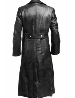 Outlet OUKU Men's Faux Leather Jacket Winter Coat Transition Jacket Peacoat Trench Coat Office & Career Daily Wear Winter PU Thermal Warm Windproof Outerwear Clothing Apparel Fashion Warm Ups Plain Pocket Lapel