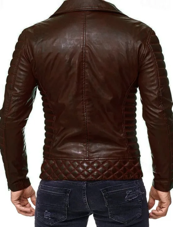 Outlet OUKU Men's Faux Leather Jacket Transition Jacket Biker Jacket Motorcycle Jacket Vacation Daily Windproof Warm Pocket Fall & Winter Plain Fashion Classic Lapel Regular Faux Leather Black Red Coffee Jacket