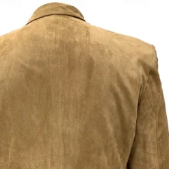 Best OUKU Men's Faux Suede Jacket Faux Suede Blazer Business Attire Company Party Fashion Casual Fall / Winter Faux Suede Plain Pocket Buttons Comfortable Single Breasted Blazer Dark Navy Brown Green khaki