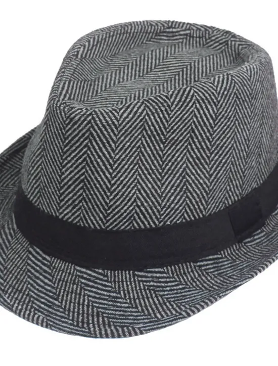 Hot OUKU Men's Fedora Hat Panama Hat khaki Light Grey Cotton Streetwear Stylish 1920s Fashion Outdoor Daily Going out Graphic Prints Sunscreen