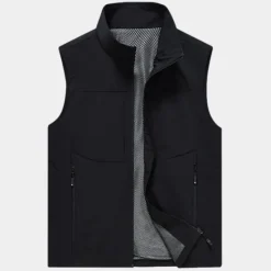 Best OUKU Men's Fishing Vest Hiking Vest Sleeveless Outerwear Top Outdoor Breathable Quick Dry Multi Pockets Lightweight Pocket Buckle Chinlon Black Cream Army Green Work Fishing Climbing