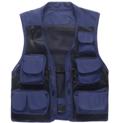 Outlet OUKU Men's Fishing Vest Hiking Vest Work Vest Outdoor Multi-Pockets Quick Dry Lightweight Breathable Autumn / Fall Spring Summer Vest / Gilet Mesh Camping / Hiking Hunting Fishing Blue khaki Green