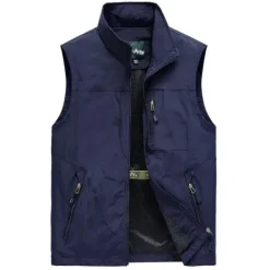 OUKU Men's Fishing Vest Hiking Vest Top Outdoor Breathable Water Resistant Quick Dry Zipper Pocket Mesh Polyester Black Grey khaki Fishing Climbing Camping / Hiking / Caving / Lightweight / Multi Pockets