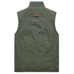 OUKU Men's Fishing Vest Hiking Vest Top Outdoor Breathable Water Resistant Quick Dry Zipper Pocket Mesh Polyester Black Grey khaki Fishing Climbing Camping / Hiking / Caving / Lightweight / Multi Pockets