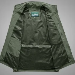 OUKU Men's Fishing Vest Hiking Vest Top Outdoor Breathable Water Resistant Quick Dry Zipper Pocket Mesh Polyester Black Grey khaki Fishing Climbing Camping / Hiking / Caving / Lightweight / Multi Pockets