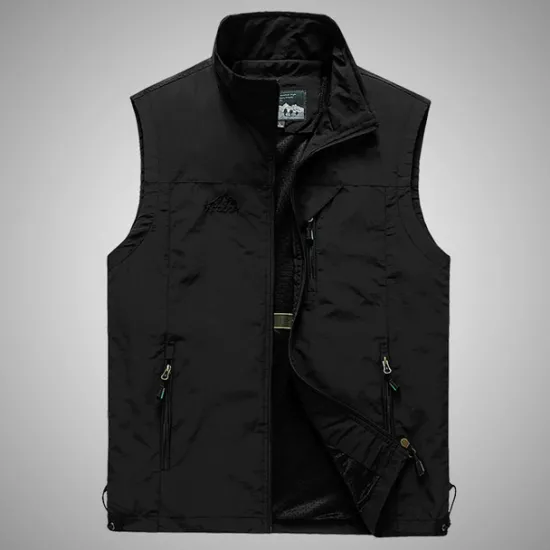 Discount OUKU Men's Fishing Vest Military Tactical Vest Hiking Vest Sleeveless Vest / Gilet Jacket Top Outdoor Breathable Quick Dry Lightweight Multi Pockets Summer Back Venting Design Chinlon Dark Grey Black Army