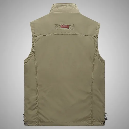 Discount OUKU Men's Fishing Vest Military Tactical Vest Hiking Vest Sleeveless Vest / Gilet Jacket Top Outdoor Breathable Quick Dry Lightweight Multi Pockets Summer Back Venting Design Chinlon Dark Grey Black Army