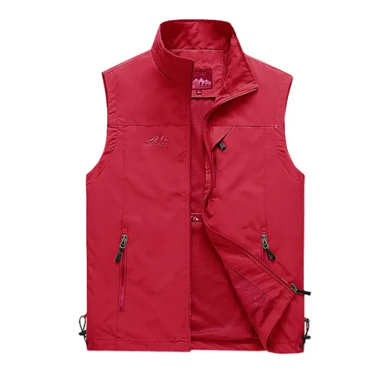 Discount OUKU Men's Fishing Vest Military Tactical Vest Hiking Vest Sleeveless Vest / Gilet Jacket Top Outdoor Breathable Quick Dry Lightweight Multi Pockets Summer Back Venting Design Chinlon Dark Grey Black Army