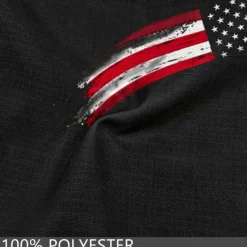 Hot OUKU Men's Flag American Flag National Flag Shorts Mid Waist Vacation Fashion Streetwear Outdoor Casual Holiday Drawstring Side Pockets Designer Clothing Apparel Black