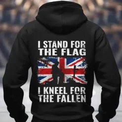 Sale OUKU Men's Flag UK Hoodies Sweatshirt Fashion Long Sleeve Crew Neck Holiday Streetwear Black Blue Drawstring 3D Fall Winter Designer