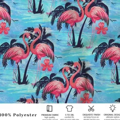 Clearance OUKU Men's Flamingo Bird Flower / Floral Swim Trunks Swim Shorts Board Shorts Mid Waist Fashion Designer Surfing Holiday Beach Pocket Drawstring Elastic Waist Designer Clothing Apparel