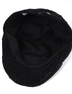 New OUKU Men's Flat Cap Ascot Hat Newsboy Hat Black Orange Cotton Fashion Casual Street Daily Plain Adjustable Sunscreen Breathable
