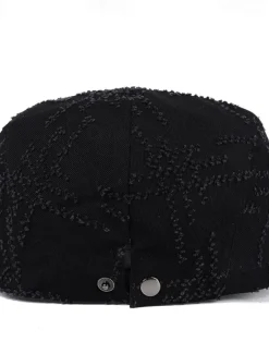 New OUKU Men's Flat Cap Ascot Hat Newsboy Hat Black Orange Cotton Fashion Casual Street Daily Plain Adjustable Sunscreen Breathable