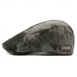 New OUKU Men's Flat Cap Ascot Hat Newsboy Hat Black Pink Cotton Fashion Casual Street Daily Tie Dye Adjustable Sunscreen Breathable
