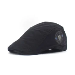 Online OUKU Men's Flat Cap Ascot Hat Newsboy Hat Black Dark Navy Cotton Fashion Adjustable Streetwear Stylish 1920s Fashion Outdoor Daily Going out Letter Warm
