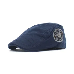 Online OUKU Men's Flat Cap Ascot Hat Newsboy Hat Black Dark Navy Cotton Fashion Adjustable Streetwear Stylish 1920s Fashion Outdoor Daily Going out Letter Warm