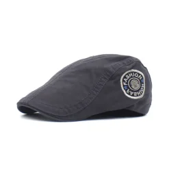 Online OUKU Men's Flat Cap Ascot Hat Newsboy Hat Black Dark Navy Cotton Fashion Adjustable Streetwear Stylish 1920s Fashion Outdoor Daily Going out Letter Warm
