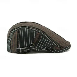 Outlet OUKU Men's Flat Cap Ascot Hat Newsboy Hat Black Red Cotton Fashion Casual Street Daily Plaid Adjustable Sunscreen Breathable