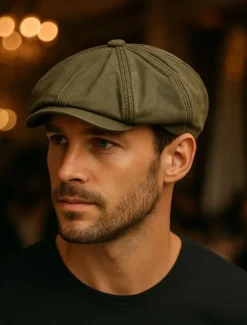 Sale OUKU Men's Flat Cap Ascot Hat Newsboy Hat Black Blue Cotton Fashion Casual Street Daily Plain Tightness Adjustable Around 60cm Sunscreen Breathable