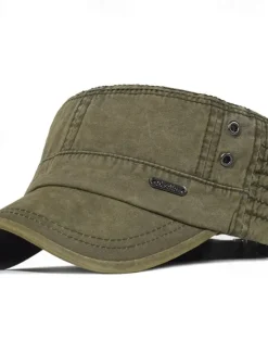 Outlet OUKU Men's Flat Cap Baseball Cap Sun Hat Trucker Hat Black Blue Cotton Fashion Casual Street Daily Letter Adjustable Sunscreen Breathable