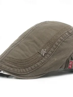 New OUKU Men's Flat Cap Black Navy Blue Cotton Fashion Streetwear Stylish 1920s Fashion Outdoor Daily Going out Letter Warm