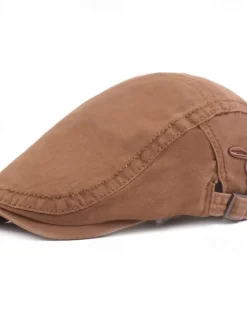 Discount OUKU Men's Flat Cap Black Red Cotton Fashion Streetwear Stylish 1920s Fashion Outdoor Daily Going out Plain Warm
