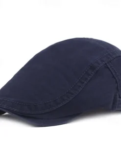 Discount OUKU Men's Flat Cap Black Red Cotton Fashion Streetwear Stylish 1920s Fashion Outdoor Daily Going out Plain Warm