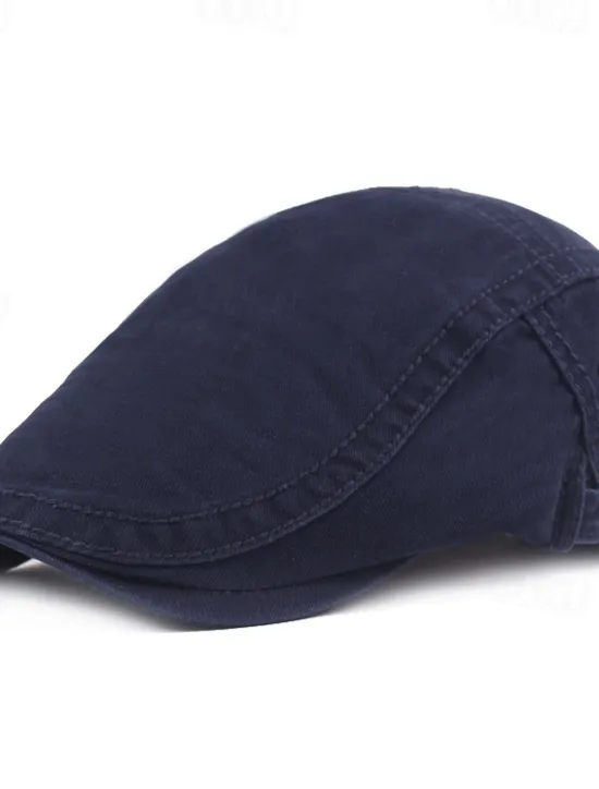 Discount OUKU Men's Flat Cap Black Red Cotton Fashion Streetwear Stylish 1920s Fashion Outdoor Daily Going out Plain Warm